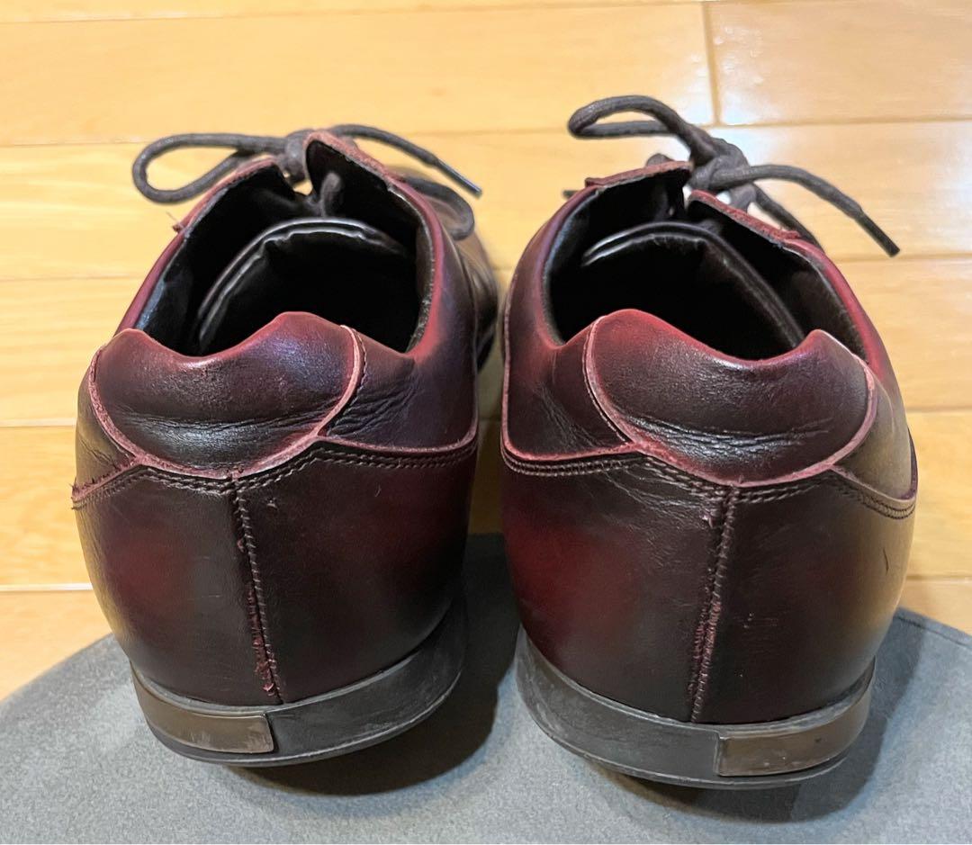 バーガンディ レザースニーカー