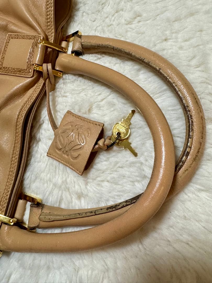 LOEWE ロエベ 希少 フスタ アナグラム　南京錠 鍵付 ハンドバッグ