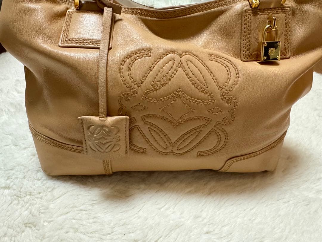 LOEWE ロエベ 希少 フスタ アナグラム　南京錠 鍵付 ハンドバッグ