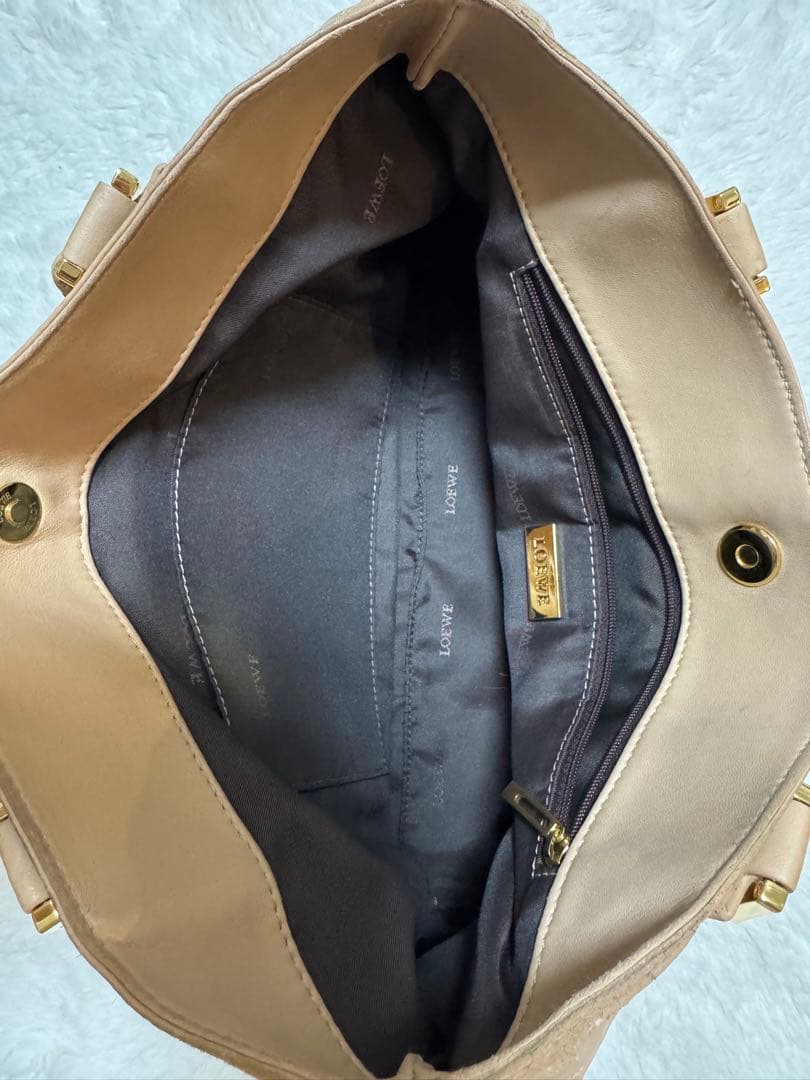 LOEWE ロエベ 希少 フスタ アナグラム　南京錠 鍵付 ハンドバッグ