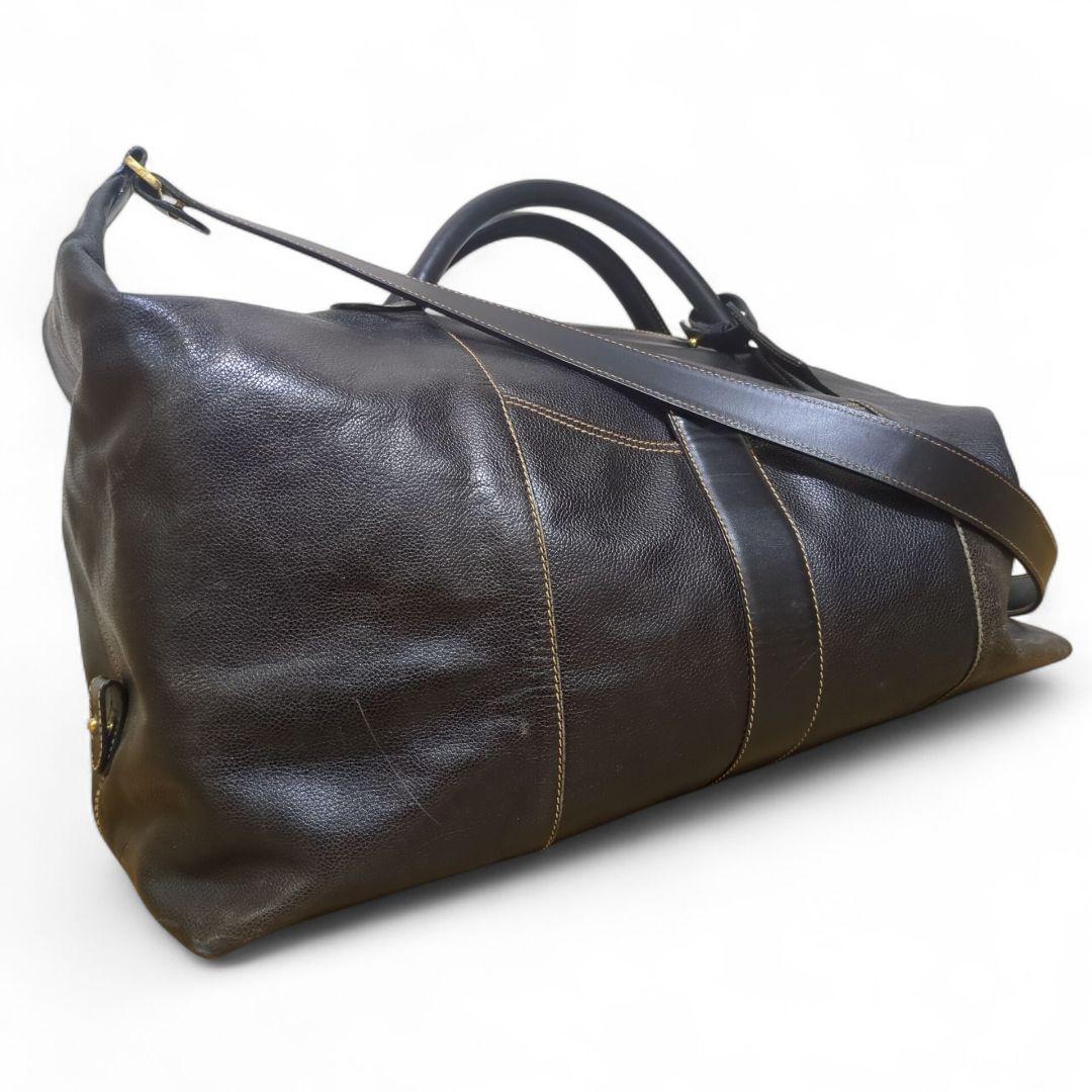 Dunhill ダンヒル ボストンバッグ 2way レザー 黒 大容量 ビジネス