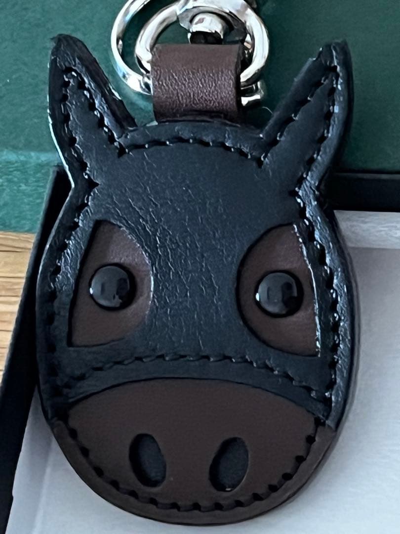 希少 新品 ソメスサドル 馬メンコ キーホルダー