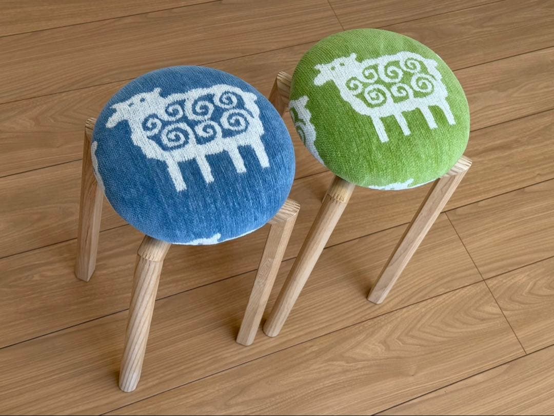 ２脚セット マッシュルームスツール ブルーグリーンKLIPPAN TAKUMI