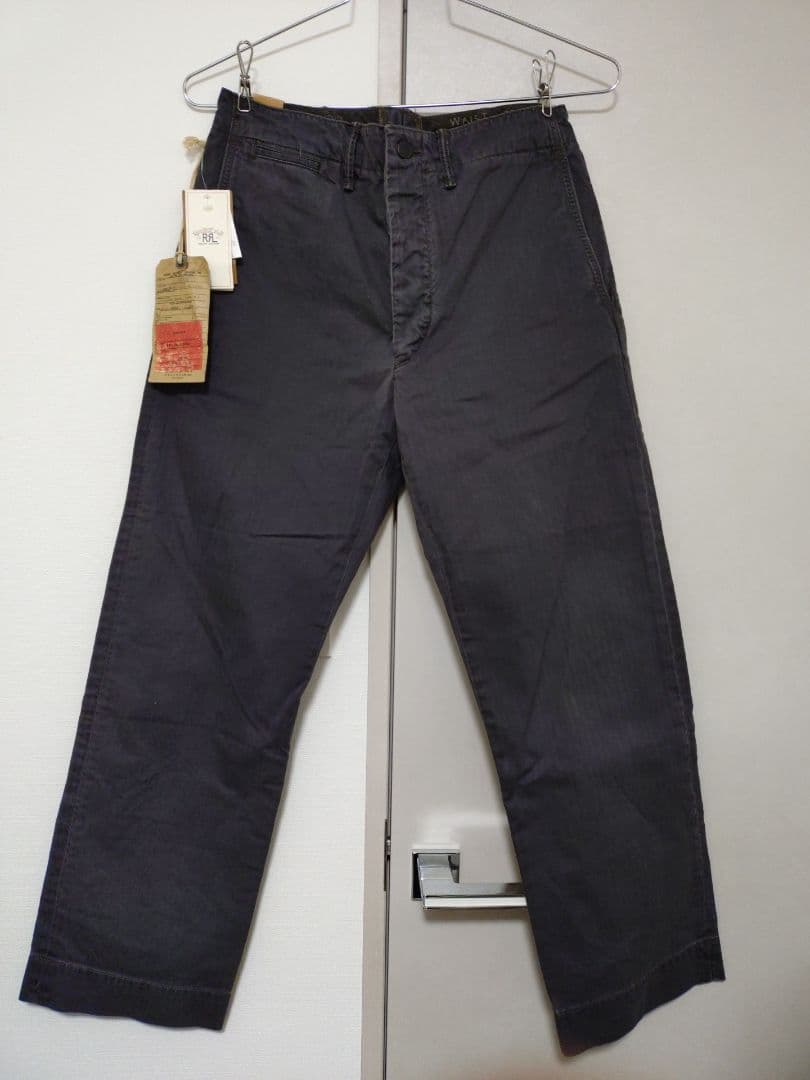 ☆未使用品☆RRL(ダブルアールエル)13スター ヘリンボーンチノパン 黒