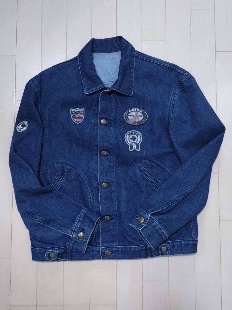 超レア 可愛い 美品 パパスプラス 襟付きMA1型 Gジャン Papas+ M