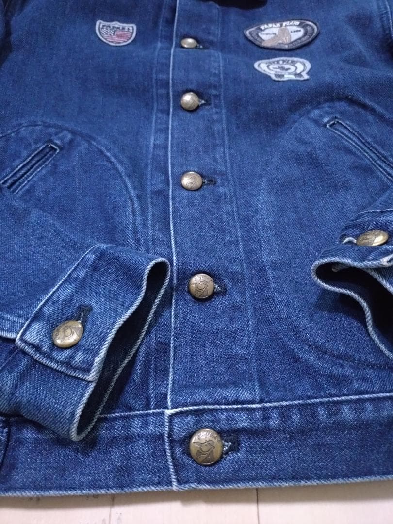 超レア 可愛い 美品 パパスプラス 襟付きMA1型 Gジャン Papas+ M