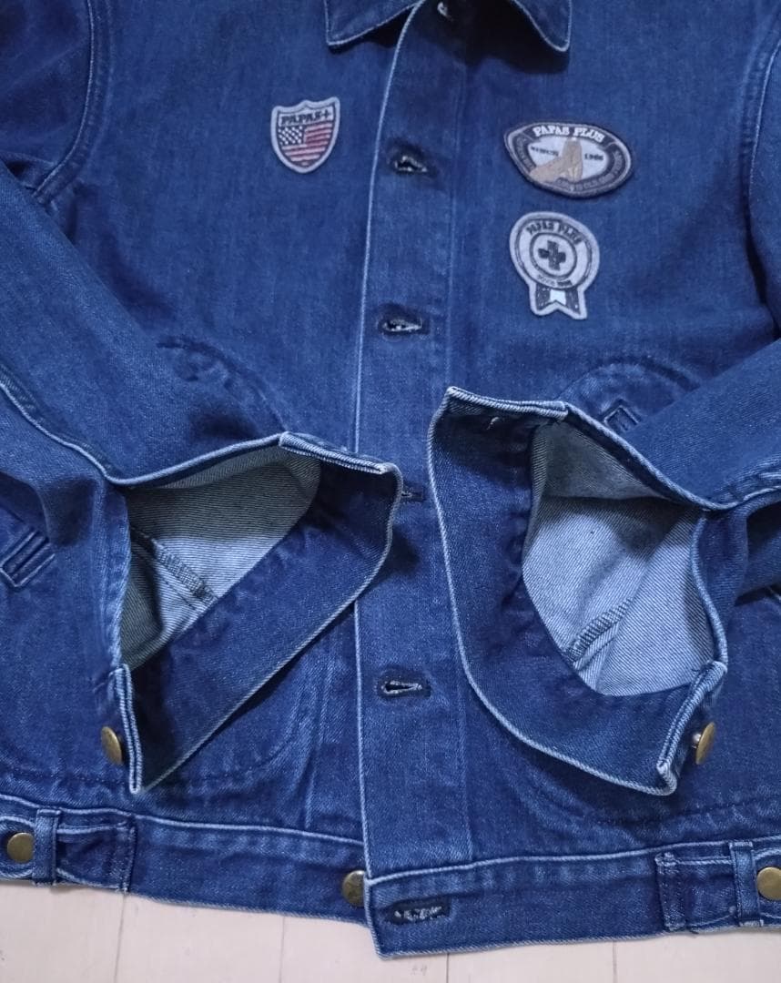 超レア 可愛い 美品 パパスプラス 襟付きMA1型 Gジャン Papas+ M