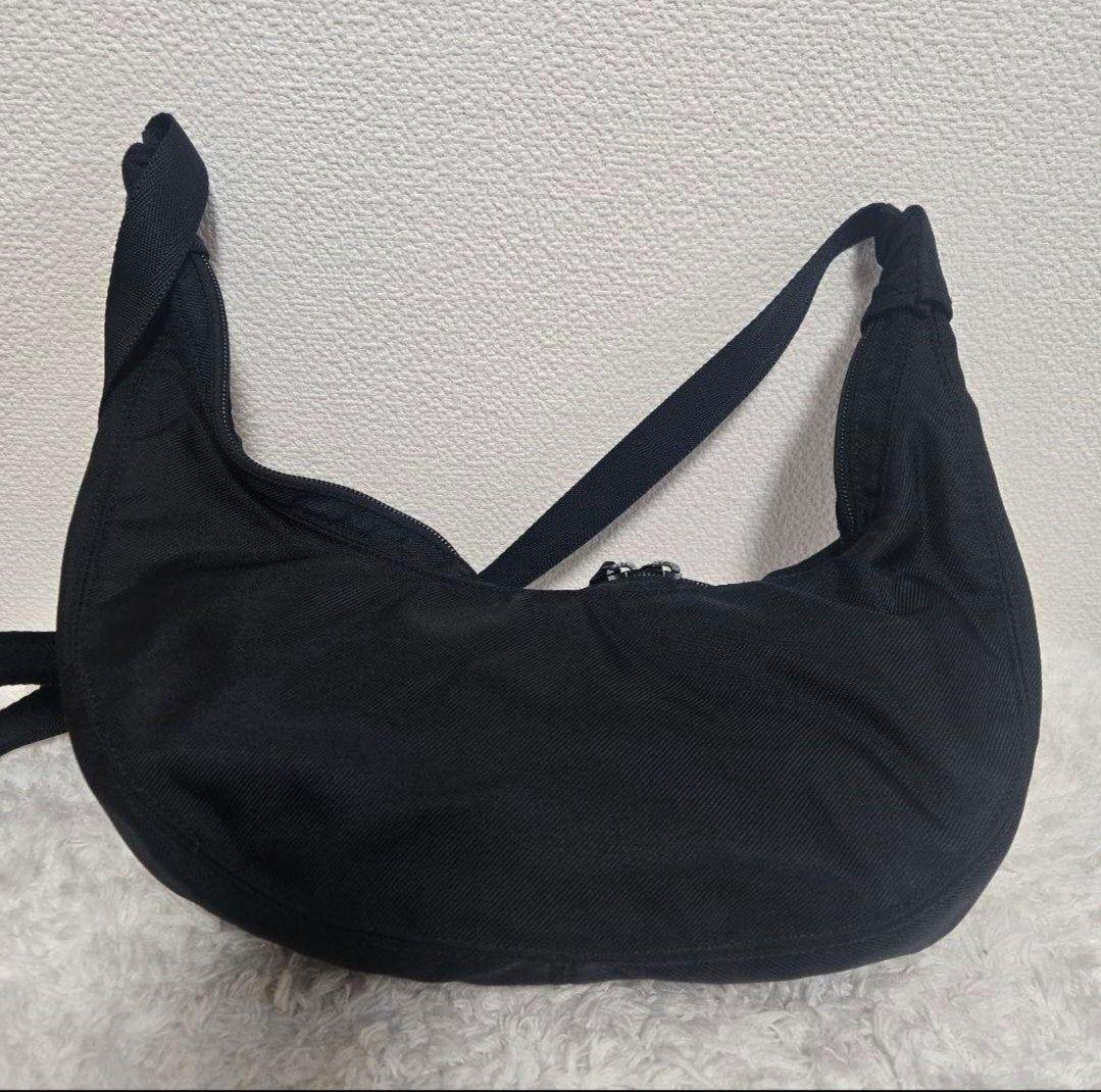 PORTER　ラウンドショルダーバッグ ハーフムーン　三日月　ブラック