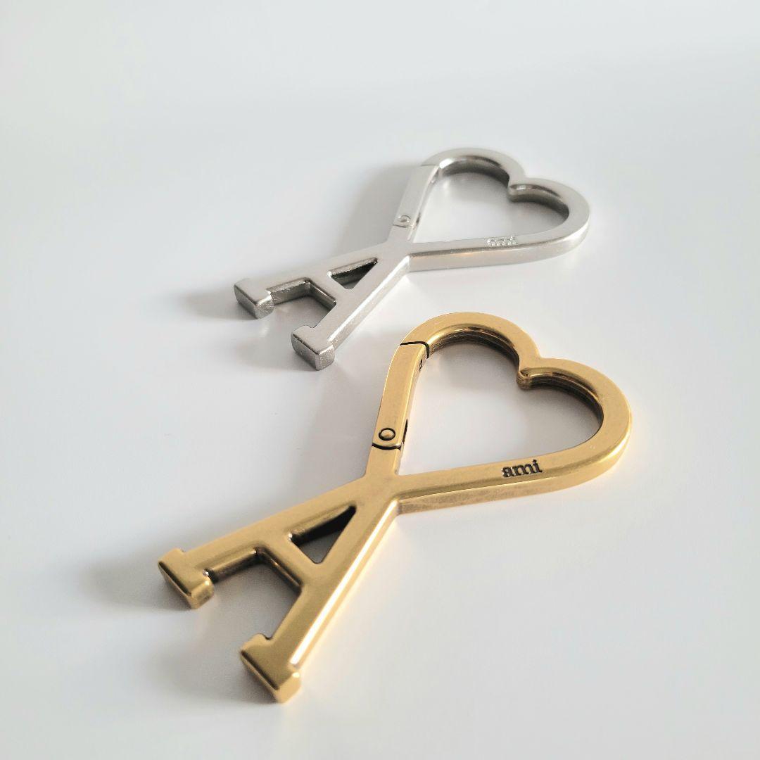 【新品未使用】AMI PARIS/AMI DE COEUR ロゴキーリング GL