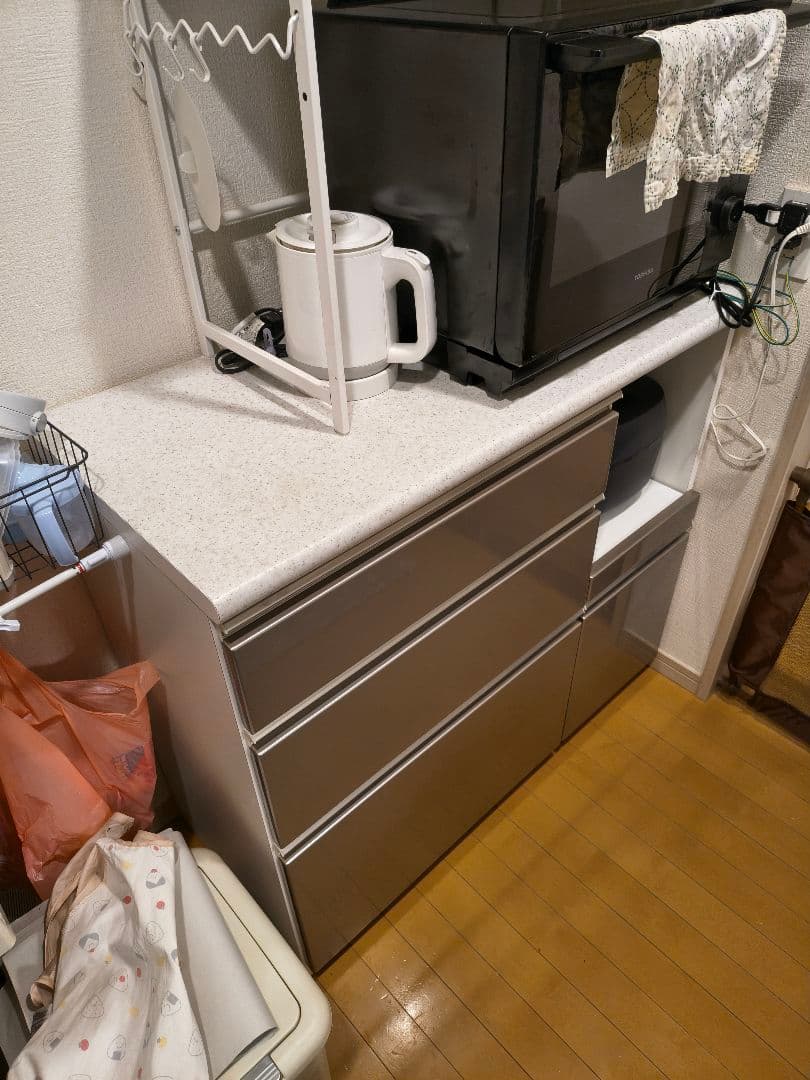 ニトリ キッチンカウンター アルミナ2 100CT SI 2018年製