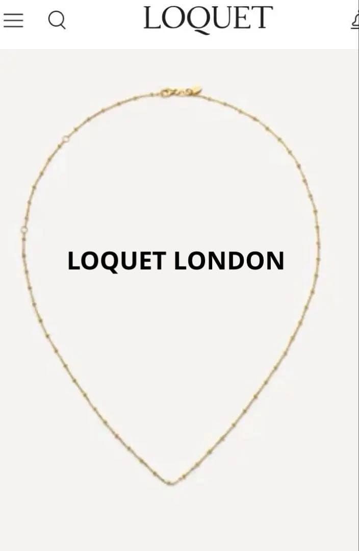 Loquet London 14Kゴールドチェーンネックレス箱付