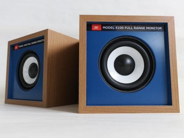 ゆっちゃん★キューブJRスピーカー★3インチフルレンジ 高音質 木目調