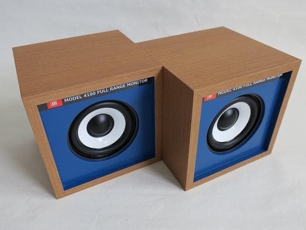 ゆっちゃん★キューブJRスピーカー★3インチフルレンジ 高音質 木目調