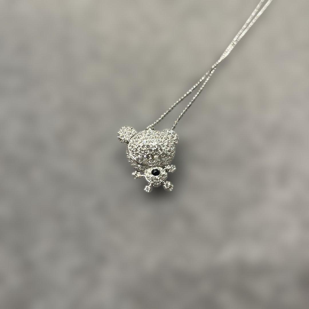 【希少】SWAROVSKI スワロフスキー ロングネックレス クリスタルベア