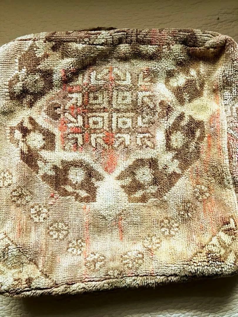 ビンテージ　モロッコ　プフ カバー　クッションカバー　ビンテージラグ