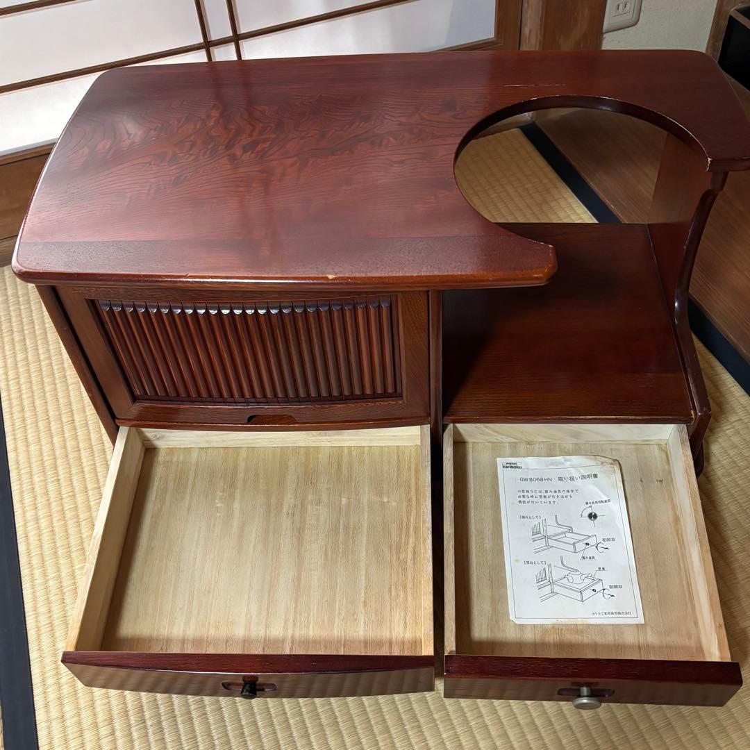 【希少】　karimoku カリモク ポットワゴン キャスター付 茶箪笥