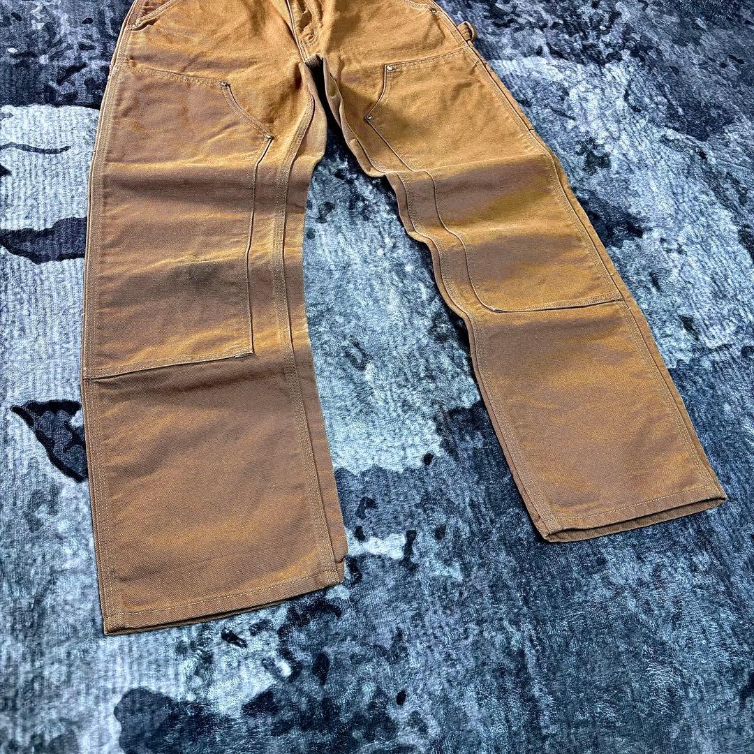 コメ欄セール！USA Carhartt ダブルニー ブラウン 29×30 B01