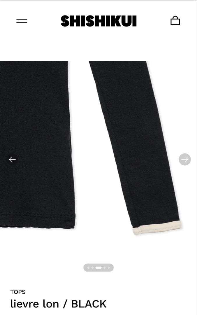 トップス SHISHIKUI lievre lon / BLACK