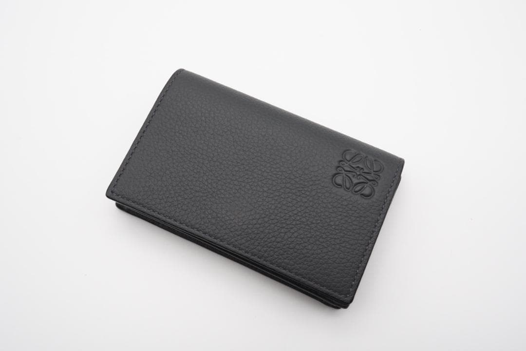 LOEWE 二つ折りカードケース アナグラム ビジネスカードホルダー グレー 美