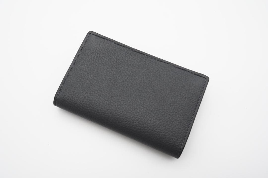 LOEWE 二つ折りカードケース アナグラム ビジネスカードホルダー グレー 美