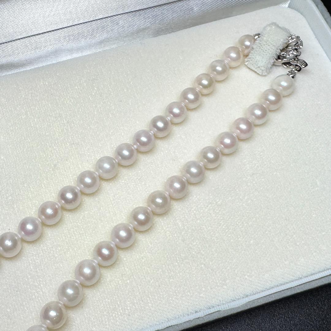 White Base✨ あこや真珠 パール ネックレス 約7-7.4mm SV