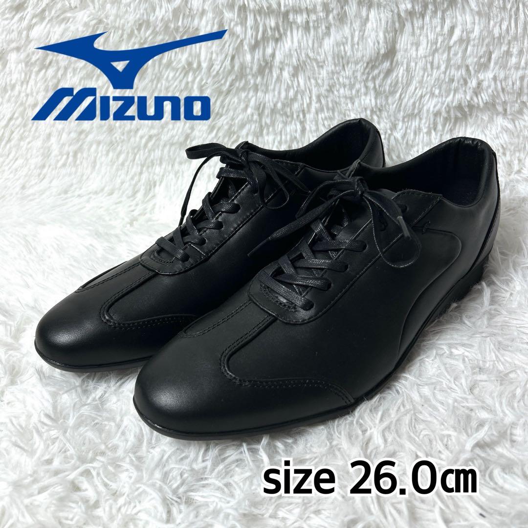 【未使用品】MIZUNO レザービジネス・カジュアルシューズ ブラック 26cm