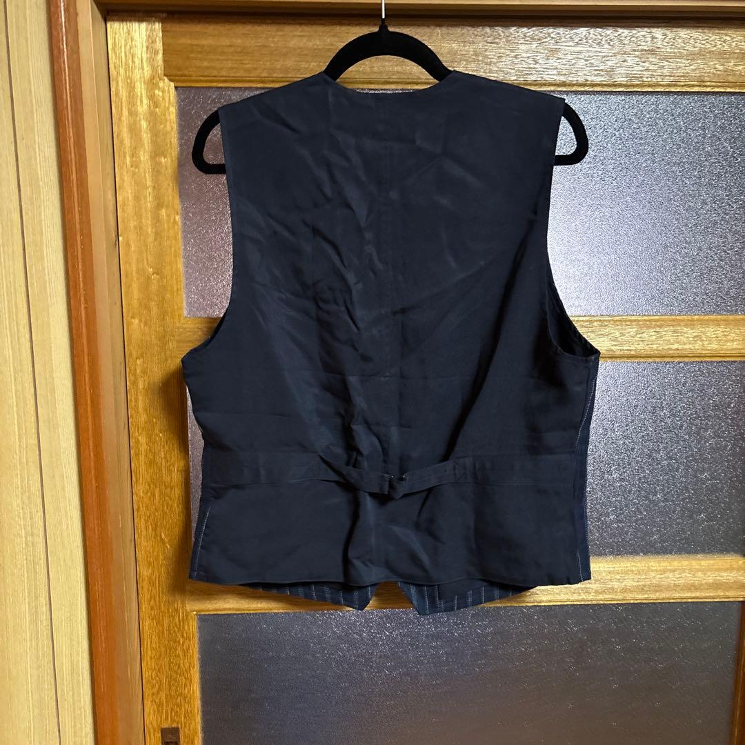 極美品RRL ネイビー ストライプ ベストMサイズ