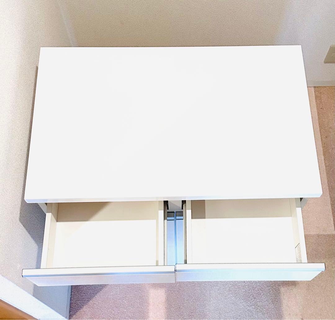 ニトリ　バーカウンター(マルチ2)80 BC WH 収納付き