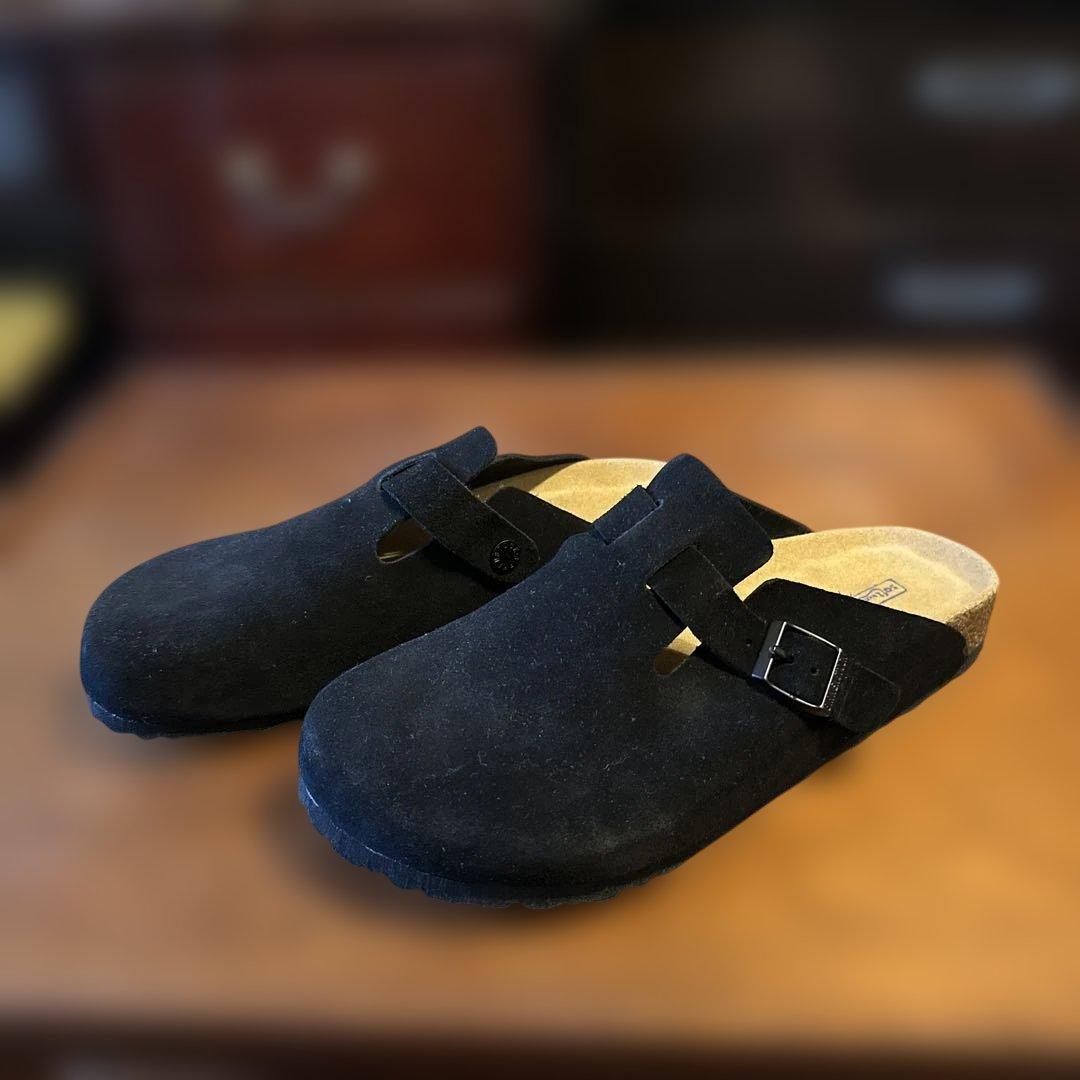 BIRKENSTOCK スエードレザー ボストン ブラック　黒　28㎝ ビルケン
