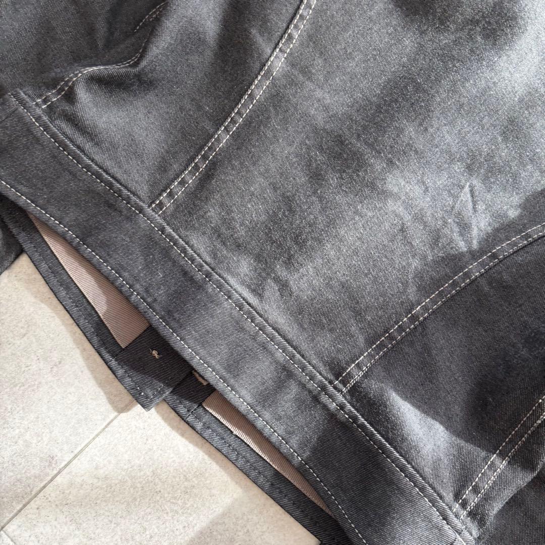 セリーヌ　デニムジャケット　Gジャン　トリオンフ　銀ボタン　38　グレー系