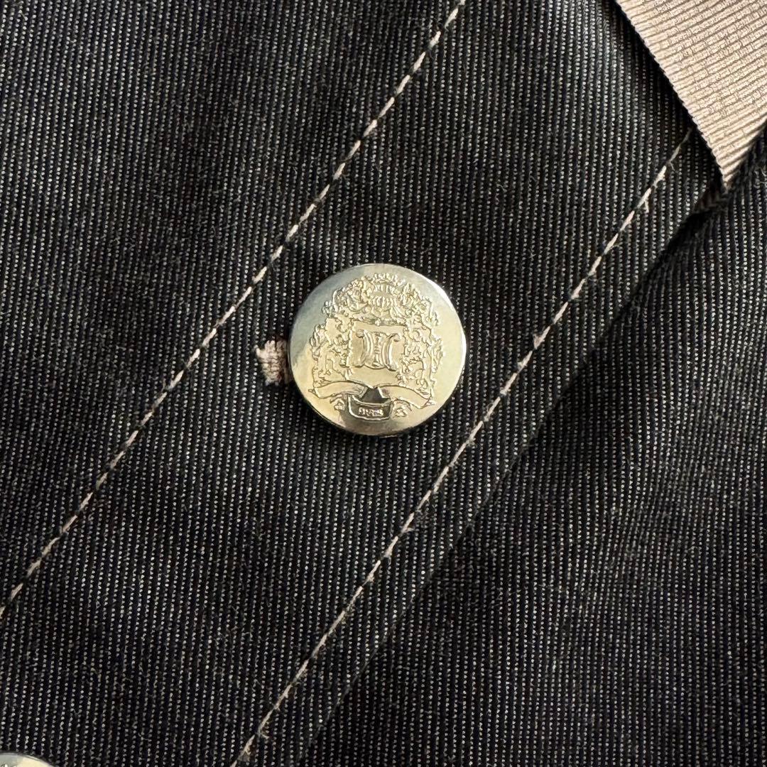 セリーヌ　デニムジャケット　Gジャン　トリオンフ　銀ボタン　38　グレー系