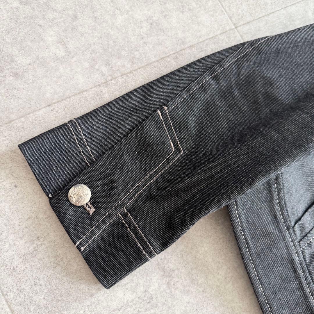 セリーヌ　デニムジャケット　Gジャン　トリオンフ　銀ボタン　38　グレー系