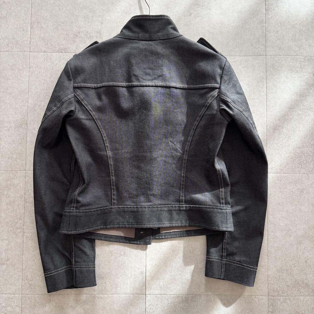 セリーヌ　デニムジャケット　Gジャン　トリオンフ　銀ボタン　38　グレー系