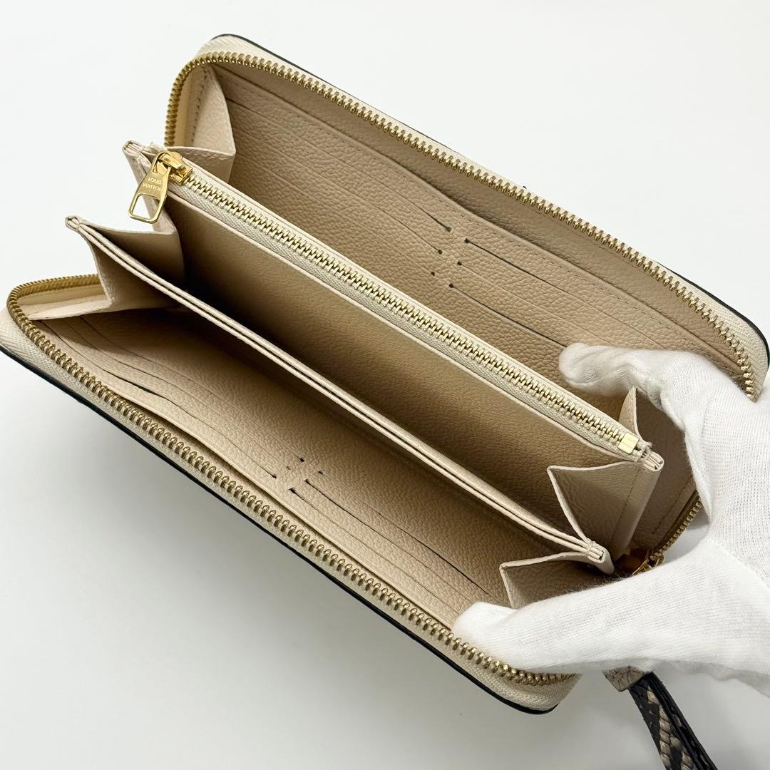 超極美品激レア✨ルイヴィトン アンプラント パイソンジッピーウォレット ベージュ