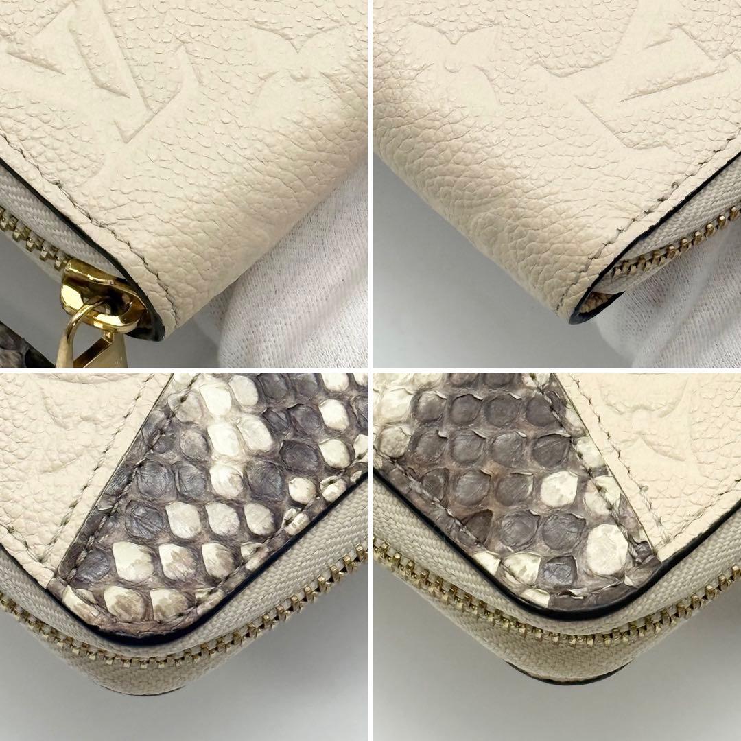 超極美品激レア✨ルイヴィトン アンプラント パイソンジッピーウォレット ベージュ