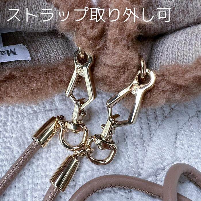 薔*き様 MaxMara マックスマーラ テディベアの手袋　ストラップ取り外し可