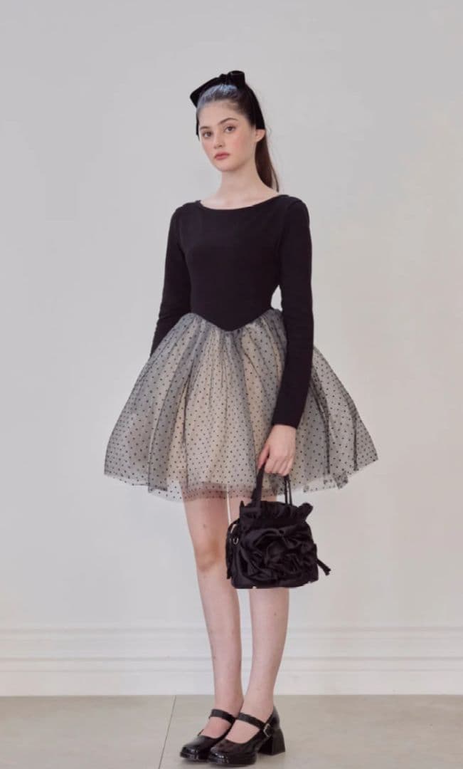 Treat Urself バレリーナドットチュールドッキングワンピース