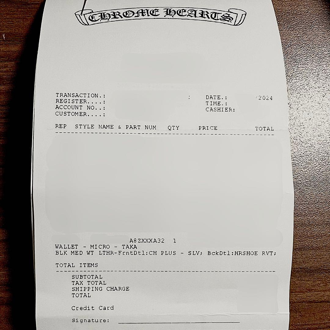 正規品　新品未使用　クロムハーツ マイクロタカ　ファンシーチェーン 黒 タカミニ