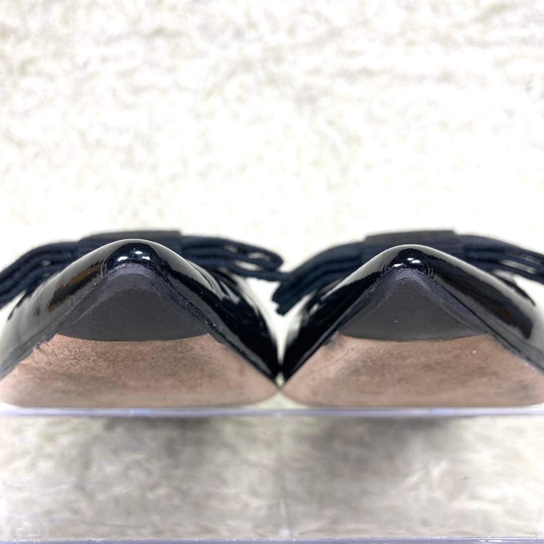 『極美品』JIMMY CHOO オペラシューズ パンプス フラット リボン 黒