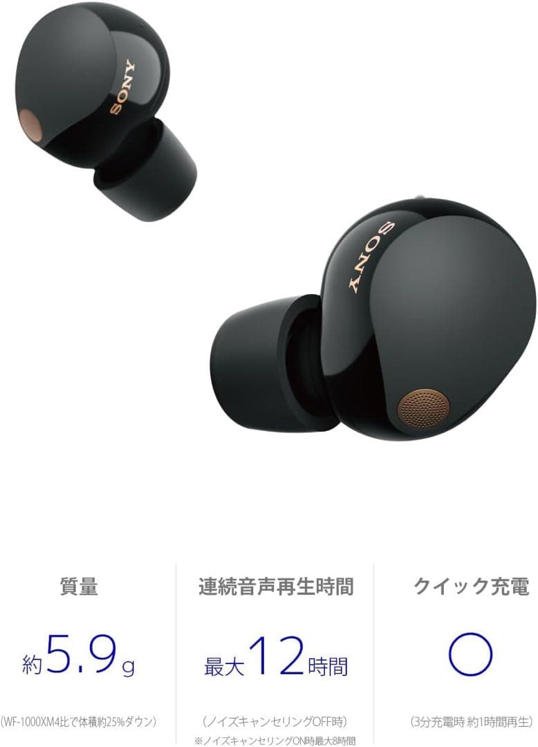 SONY WF-1000XM5 ワイヤレスノイズキャンセリングイヤホン ソニー