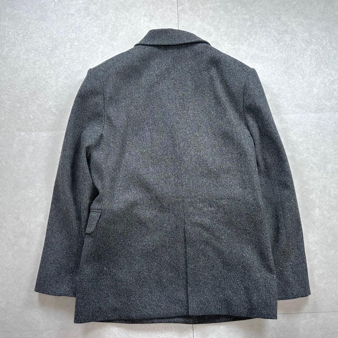 【極美品】Noble トップツイード2WAYダブルジャケット グレー 36