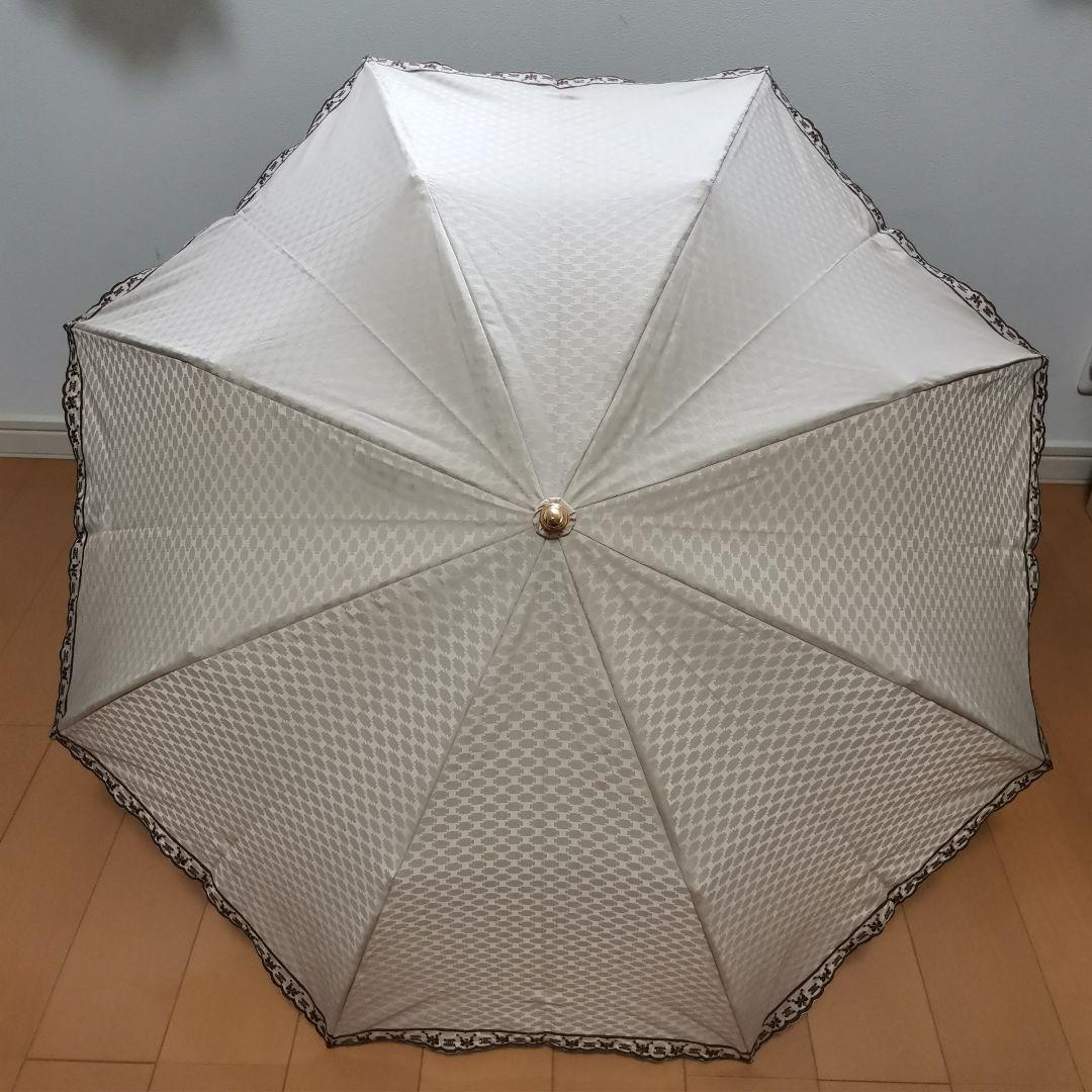 【新品未使用・タグ付】CELINE 折りたたみ傘 晴雨兼用 ベージュ 50cm