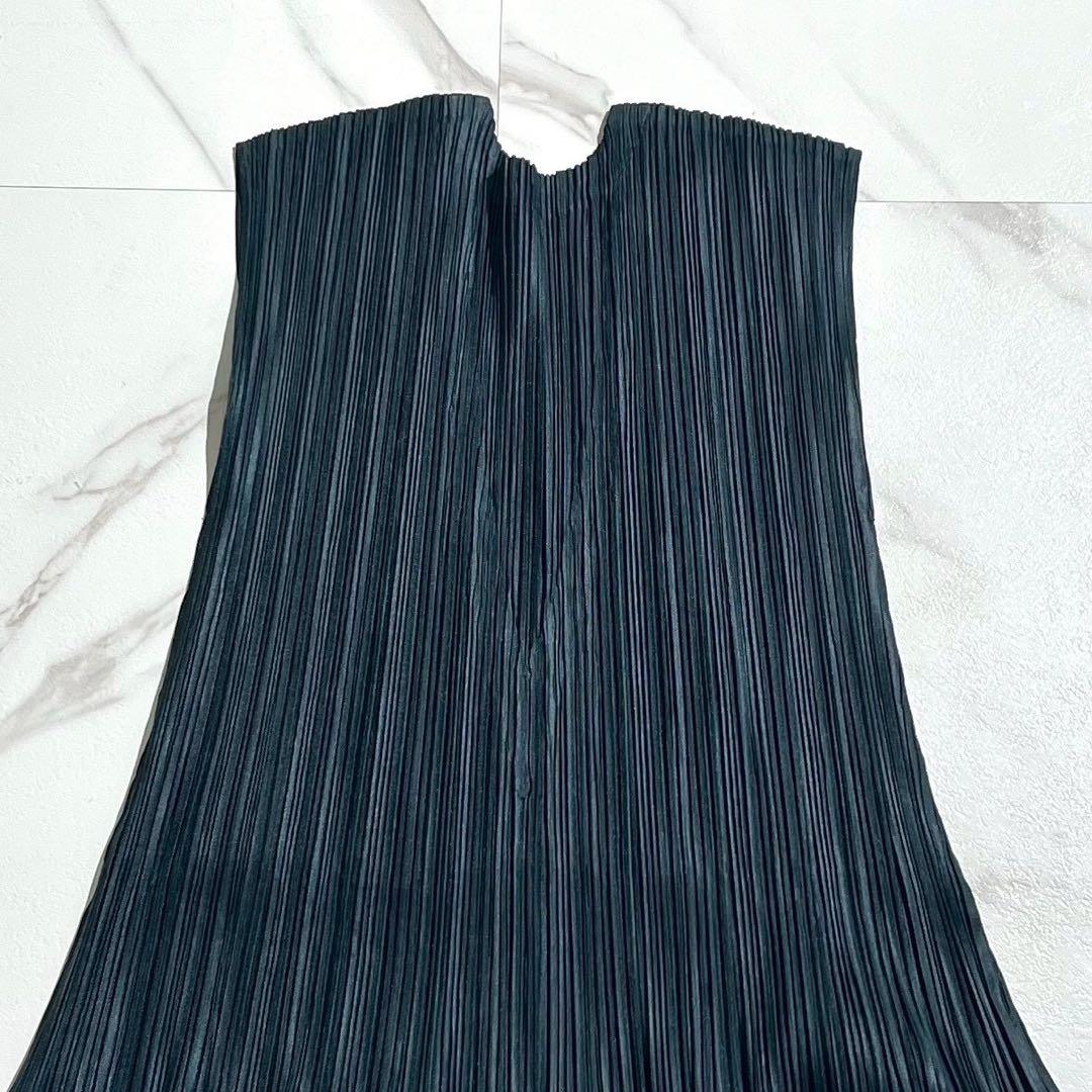 美品✨PLEATS PLEASE ノースリーブ フレアワンピース 刺繍 Vネック