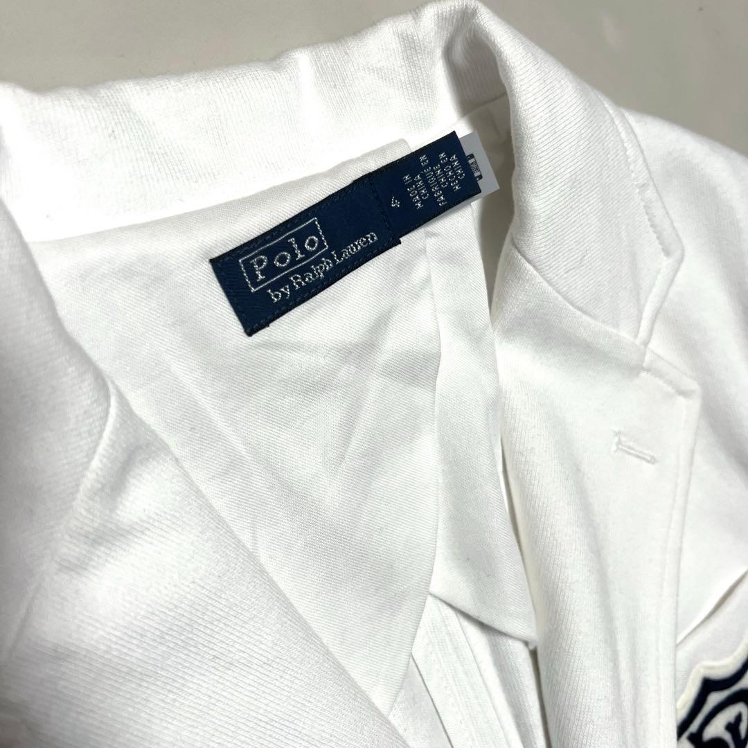 美品 2025 ポロラルフローレン ロゴクレストコットンジャージーブレザー 洗濯
