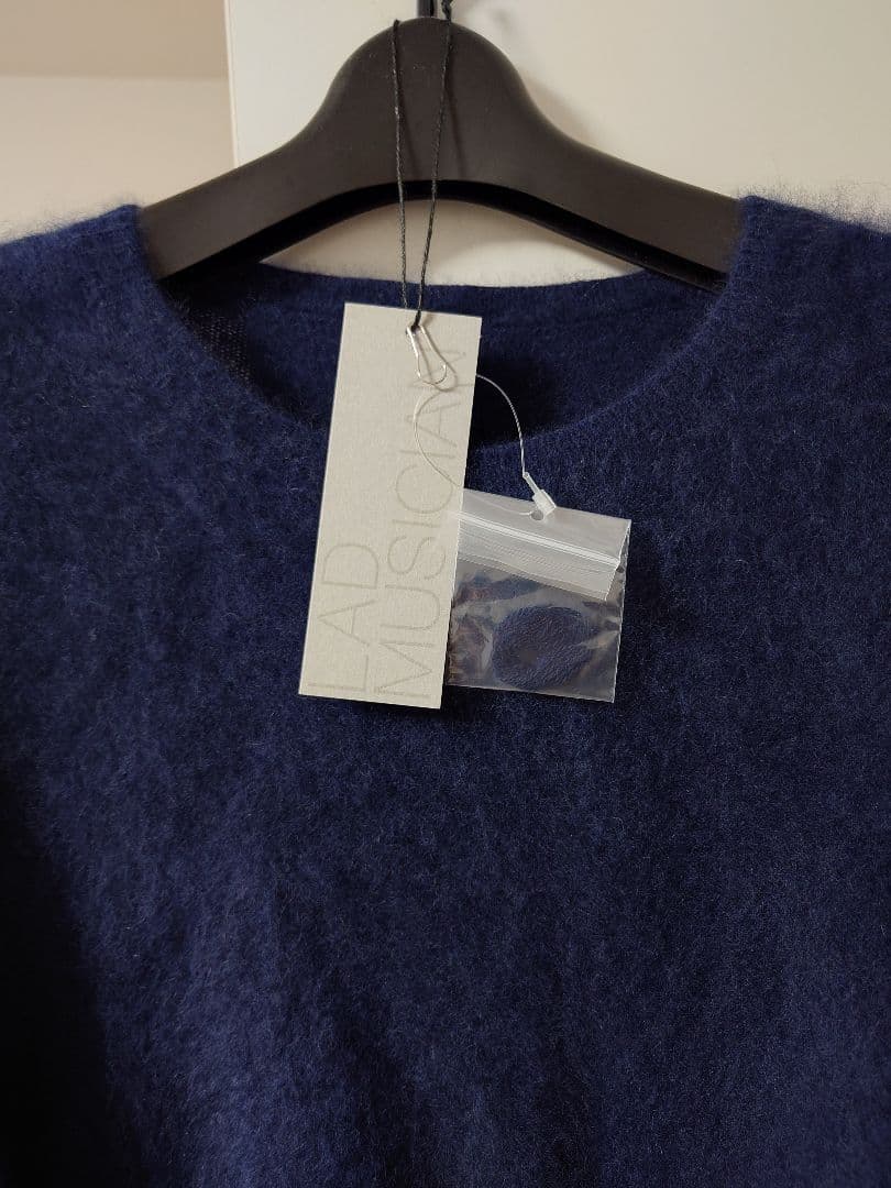 LAD MUSICIAN 20AW ラクーンニット プルオーバー ネイビー