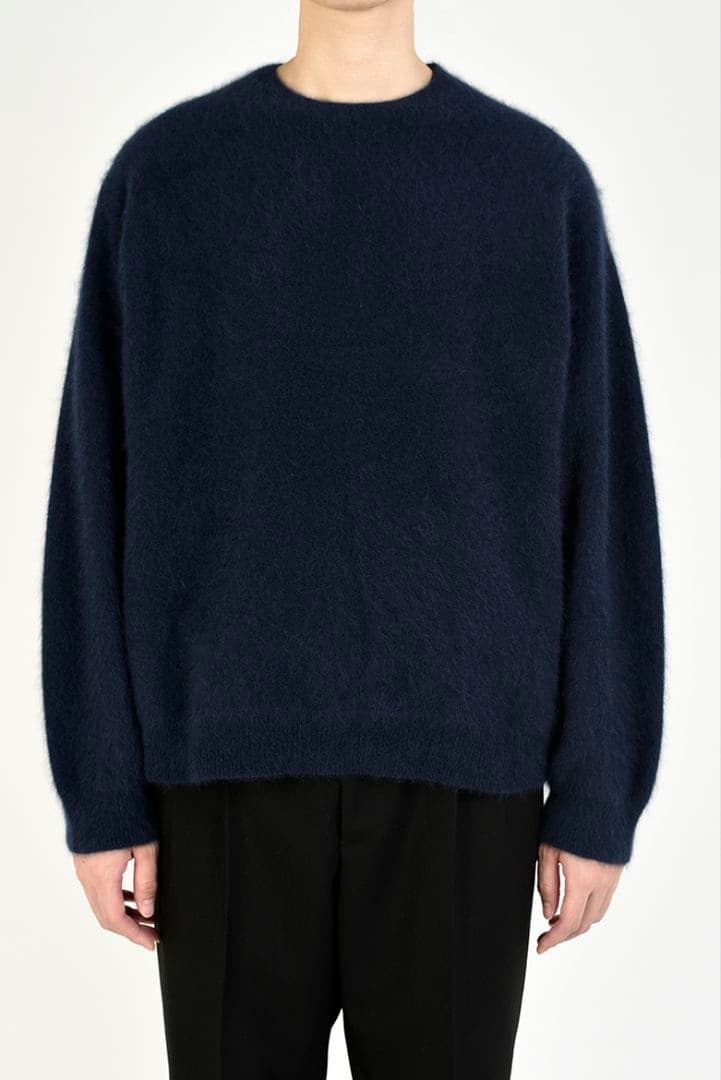 LAD MUSICIAN 20AW ラクーンニット プルオーバー ネイビー