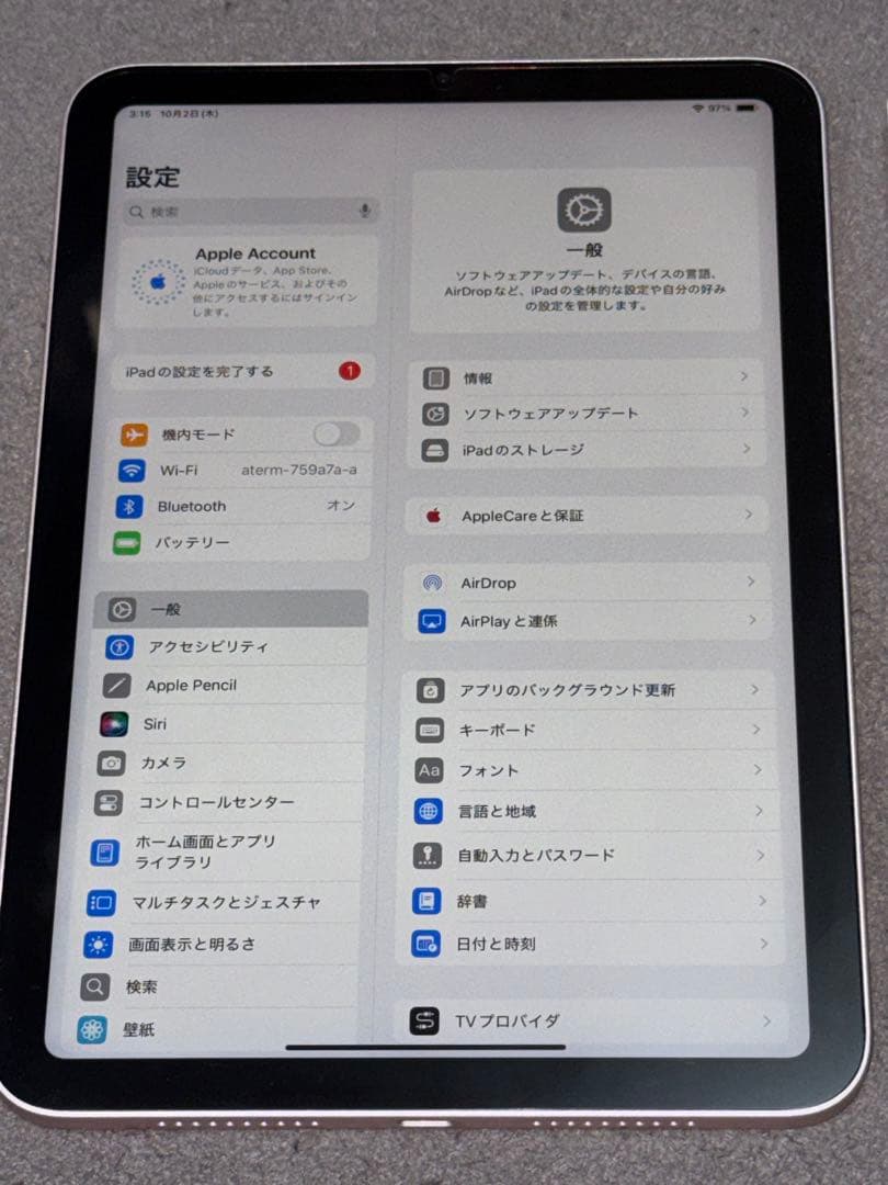 iPad mini 8.3インチ 第6世代 64GB MLWL3J/A ピンク