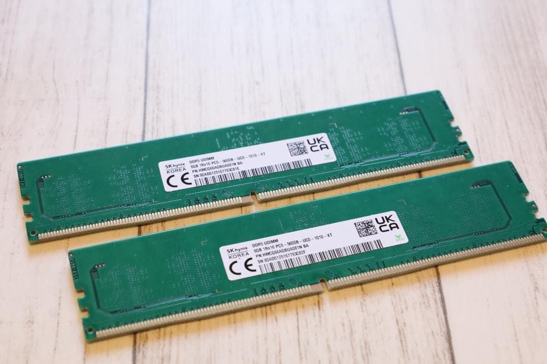 【動作確認済】SK hynix DDR5-5600 16GB (8GBx2)
