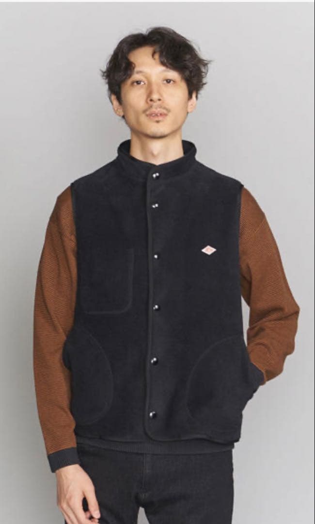 ダントン　フリース　ベスト　40 黒　美品