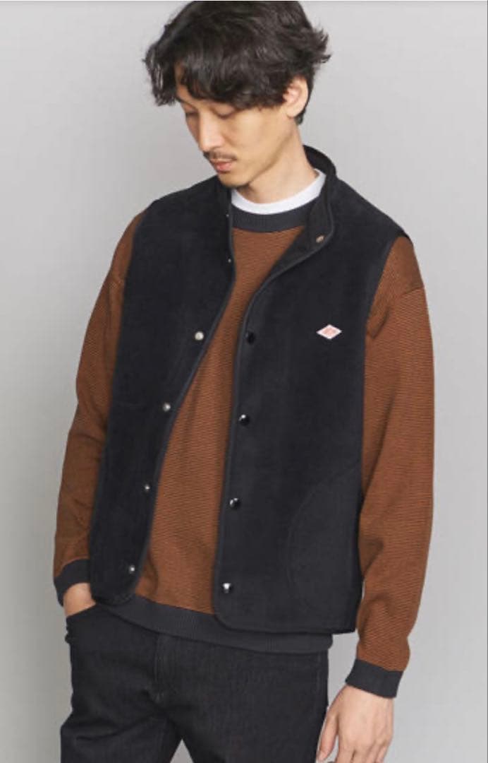 ダントン　フリース　ベスト　40 黒　美品